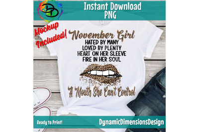 November girl, November birthday bday, Dripping Lips, Women born in November , tshirt design, leopard, png, vector, printable sublimation