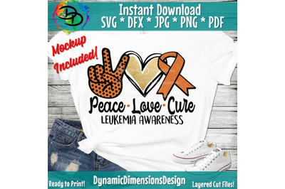 Peace Love Cure Leukemia Awareness