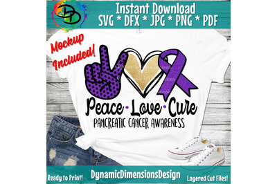 Peace Love Cure Pancreatic Cancer Awareness