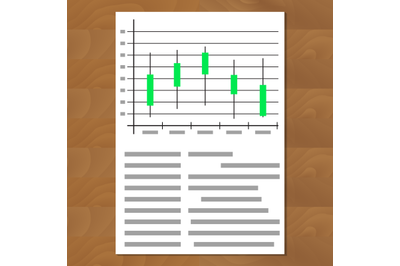 Exchange graph chart vector