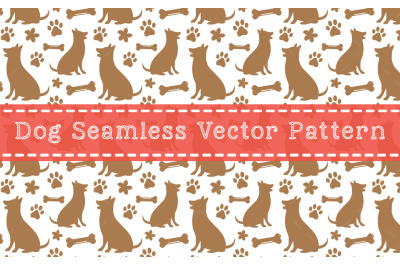 Dog Seamless Vector Pattern Design