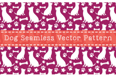 Dog Seamless Vector Pattern Design