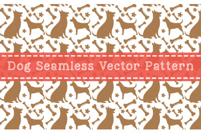 Dog Seamless Vector Pattern Design