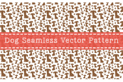 Dog Seamless Vector Pattern Design