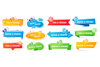 Refer a friend banner. Referral program label&2C; friends recommendation