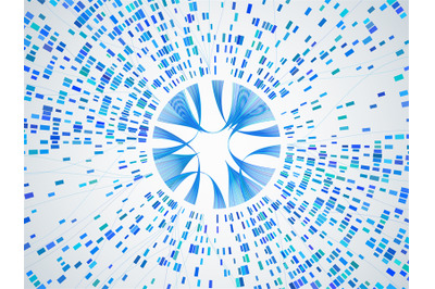 Genomic data. Dna test infographic, molecule structure genetic sequenc