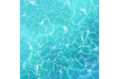 Water surface. Blue summer sea, sun reflection in ocean with aqua patt