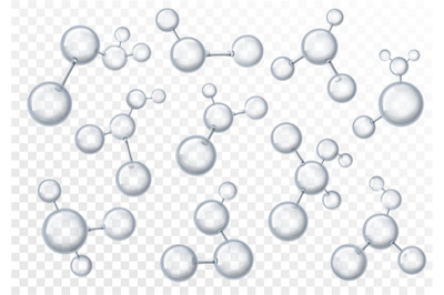 Molecules. 3d transparency molecular structures&2C; chemistry macro model