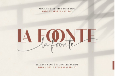 La Foonte | Sans Script Font Duo