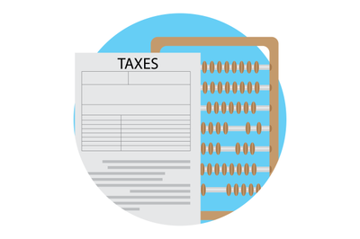 Count tax icon vector