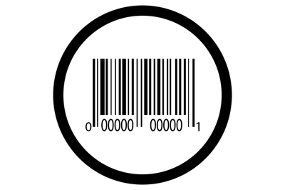 Bar code icon vector