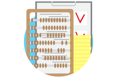 Checking budget vector icon flat