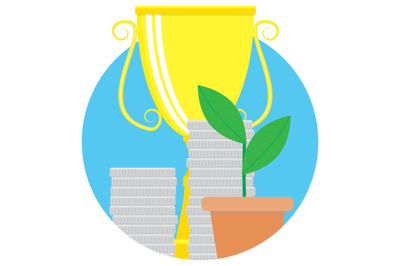 Financial success vector icon