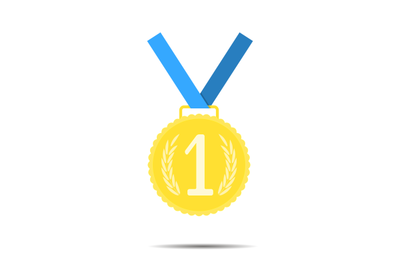 Golden medal, first place icon