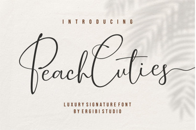 Peach Cuties ~ Luxury Signature Font