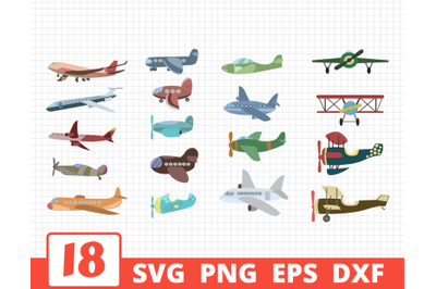 AIRPLANES SVG BUNDLE | Plane cricut | Plane clipart | Plane cut file