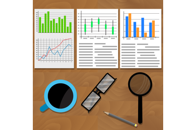 Analysis of data charts and graphs