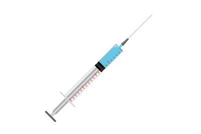 Syringe vector flat isolated on white background