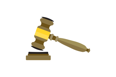 Gavel flat vector