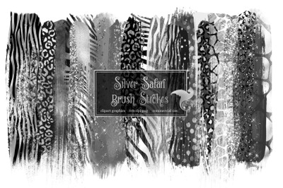 Silver Safari Brush Strokes