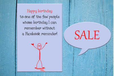 Funny Happy Birthday Card&2C; Greeting card&2C;Interesting