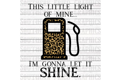 This Little Light of Mine Gas Light Leopard Version Digital Graphic
