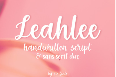 Leahlee Handwritten Script and Sans Serif Font Duo