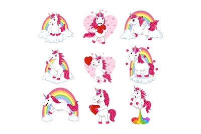 Cute little pony unicorn collection set