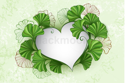 Heart with Leaves of Ginko Biloba