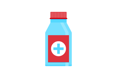 Bottle of medicine vector