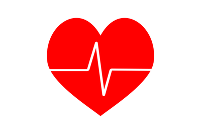 Heart beat icon vector