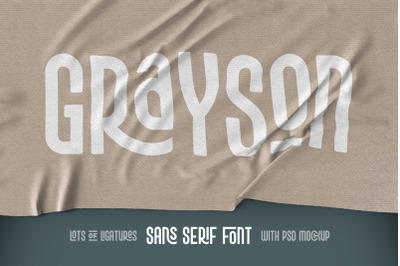 Grayson font and mockup