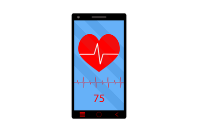 App heart rate monitor on phone