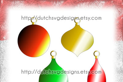 Christmas ornaments cutting files in Jpg Png SVG EPS DXF, for Cricut & Silhouette, plotter hobby, ball balls bulb xmas tree decoration