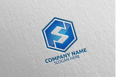 Letter S, F, FS Logo Design 7