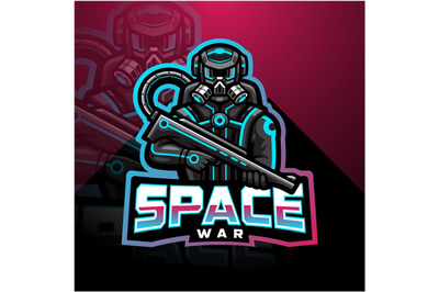 Space war esport mascot logo