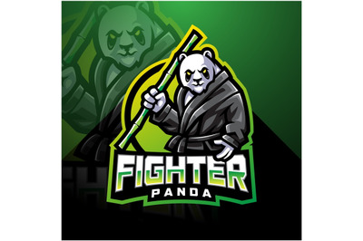 Panda fighter esport mascot logo design