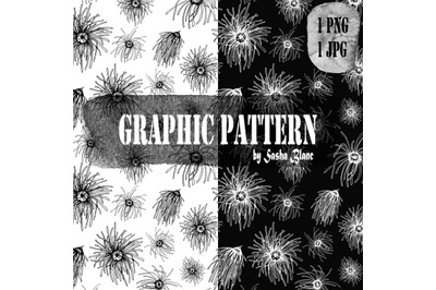 Graphic pattern flowers