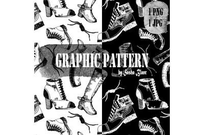 Graphic pattern shoes