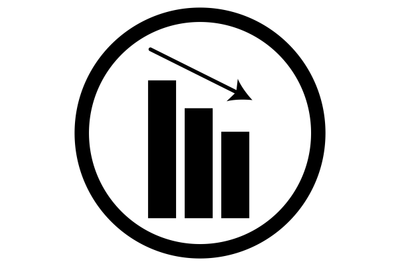 Chart down icon