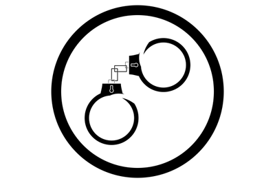 Handcuffs icon vector