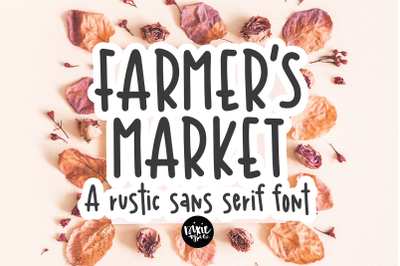 FARMER&#039;S MARKET a Rustic Sans Serif Font