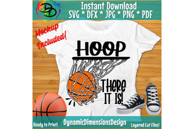 Basketball SVG, Hoop There it Is svg, Basketball shirt, svg cut files,