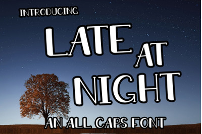 LATE AT NIGHT | An All Caps Font With Numbers