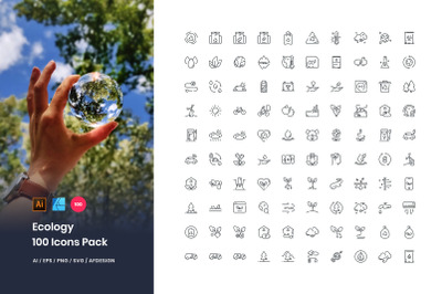 Ecology 100 Set Icons Pack