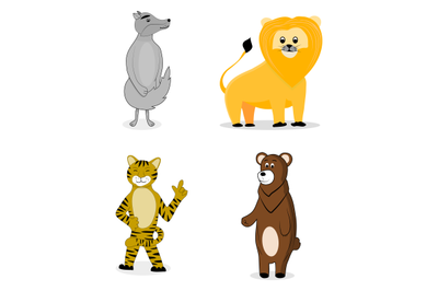 Animal cartoon set