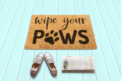 Wipe Your Paws Doormat | SVG | PNG | DXF | EPS