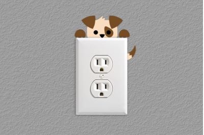 Puppy Light Switch and Outlet Decoration | SVG | PNG | DXF | EPS