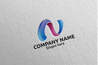 Letter N Logo Design 69