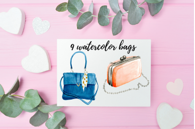 Watercolor Bags Illustrations